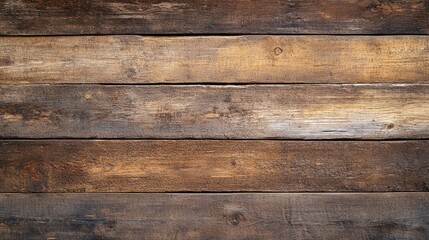 Fototapeta premium Weathered brown wooden plank with a grunge texture featuring horizontal stripes