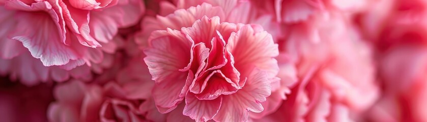 A close up of a bunch of pink flowers