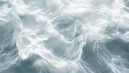 Obraz premium abstract water surface texture background with ripples, light, fresh cosmetic perfume business wave background, soft white and blue color palette