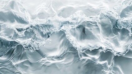 Obraz premium abstract water surface texture background with ripples, light, fresh cosmetic perfume business wave background, soft white and blue color palette