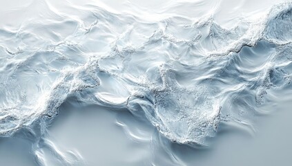 Obraz premium abstract water surface texture background with ripples, light, fresh cosmetic perfume business wave background, soft white and blue color palette