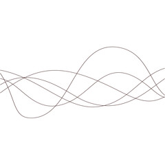 Abstract thin wavy lines. Wavy lines horizontal dividers outline minimalist background. Abstract black line wave curve movement. Vector Illustration.