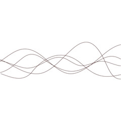 Abstract thin wavy lines. Wavy lines horizontal dividers outline minimalist background. Abstract black line wave curve movement. Vector Illustration.