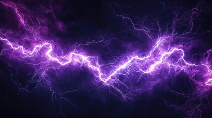 Naklejka premium Striking abstract purple lightning bolts against a dark background, creating an electric, dynamic visual effect