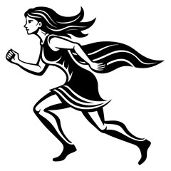 Fototapeta premium running silhouette