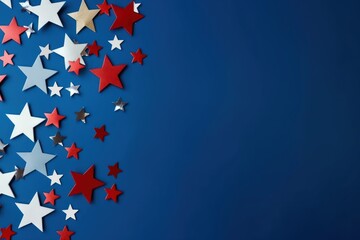 Fototapeta premium American Independence Day stars decorations backgrounds symbol blue.