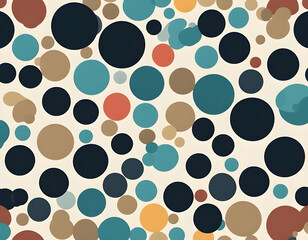 Seamless simple irregular arrangement polka dot circle background