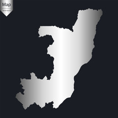 Abstract - High Detailed Silver Map of Republic of the Congo. Vector illustration eps10.	
