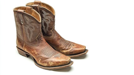 Isolated image of western boots on a clean white background 1