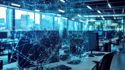 Abstract Network of Connections in an Office Setting