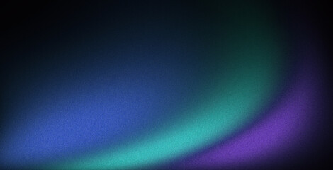 Abstract Blue and Green Gradient Background with Grainy noisy texture