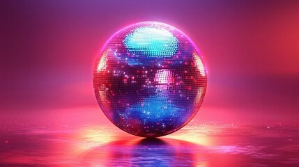 Obraz premium Mirror love. Self love club t shirt design. Disco party ball graphic print design poster