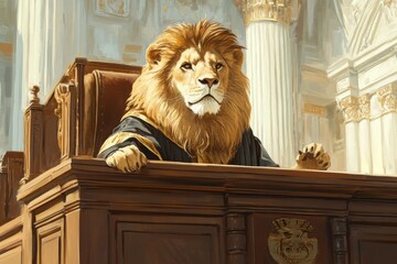 The Noble Lion as Judge