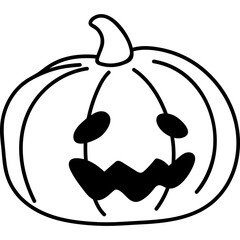 cute halloween pumpkin illustration for card website, application, printing, document, poster design, etc.