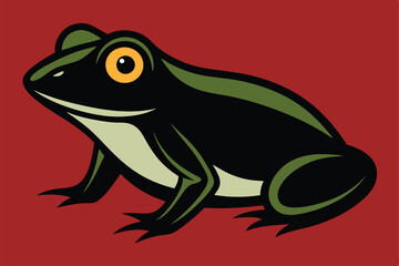 Solid color Marsh Frog animal vector design