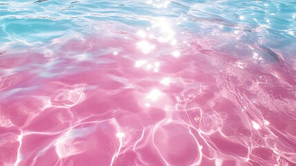 A serene and dreamy water surface featuring beautiful pink and blue reflections, perfect for calming and vibrant imagery.