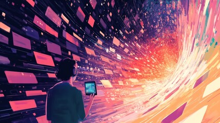 illustration of data download 