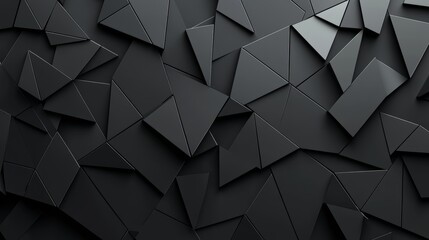 Obraz premium Triangle wall on black background. 3D rendering.