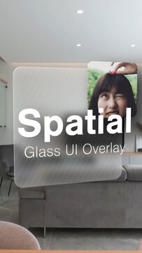 Vertical Spatial Glass UI Overlay