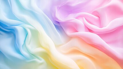 Obraz premium Intricately detailed image demonstrating crumpled paper textures, with a soft pastel color palette, conveying the essence of minimalist and aesthetic design.