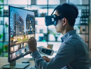 Virtual Reality Real Estate Tour Guiding Clients Through Properties Remotely With 360 Degree Views