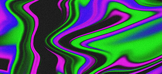 Abstract purple green blue black pattern, grainy noise texture wall art design, vibrant poster banner background