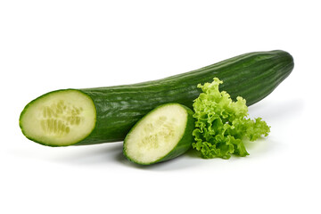 Long Cucumber, isolated on white background.
