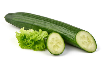 Long Cucumber, isolated on white background.