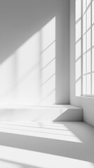 Obraz premium White Room with Window and Light Shadow