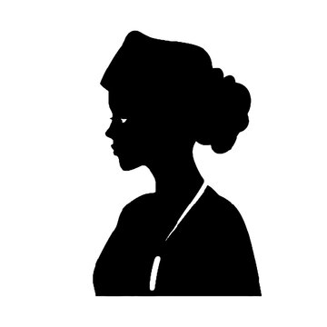 recommend clip art: Female Medical Professional Silhouette Profile Isolated on White Background – Vector Illustration