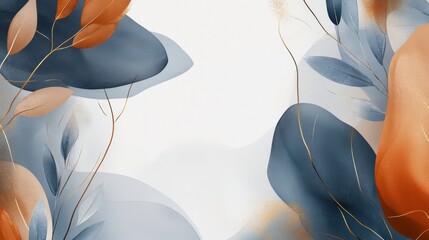 This is an abstract art background image arranged to look like botanical flowers and leaves. The background can also be used for text, wedding card backgrounds, frames, covers. This is an Stock