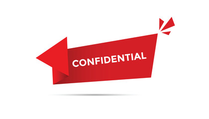 confidential button web banner templates. Vector Illustration 