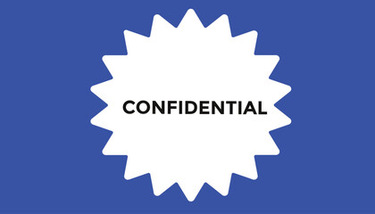 confidential button web banner templates. Vector Illustration 