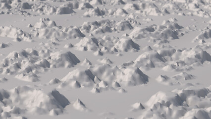 White textured surface, close-up. Abstract illustration, 3d render.