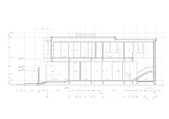 Floor plan designed building on the drawing.