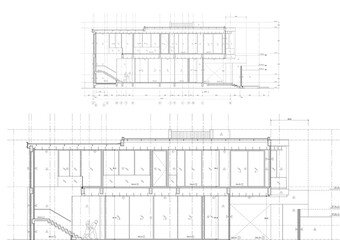 Floor plan designed building on the drawing.