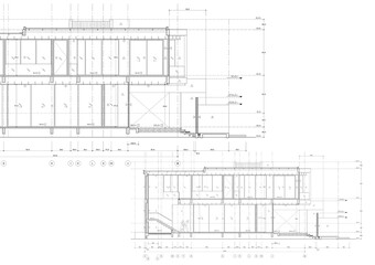 Floor plan designed building on the drawing.