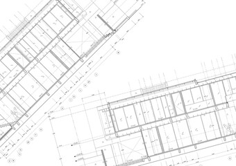 Floor plan designed building on the drawing.