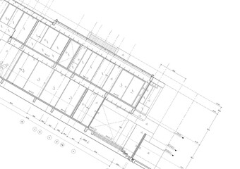 Floor plan designed building on the drawing.