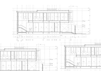 Floor plan designed building on the drawing.