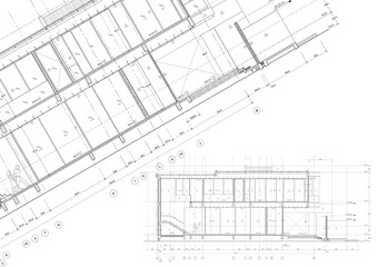 Floor plan designed building on the drawing.