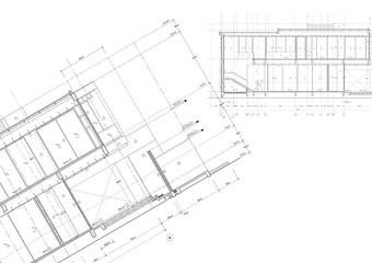 Floor plan designed building on the drawing.