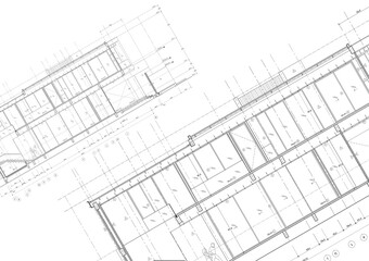 Floor plan designed building on the drawing.