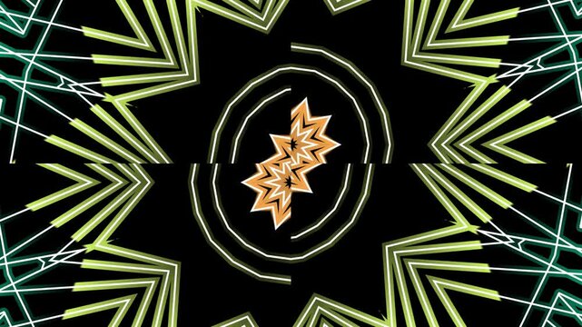 Luxurious caleidoscope circle colourful simple anda modern line art motion graphics for aesthetic intro commercial ads