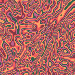 Colorful contour line pattern art