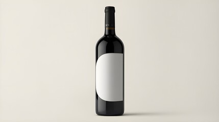 Wine Bottle Mockup with Blank Label for Branding and Design