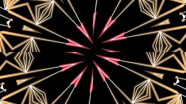 Luxurious caleidoscope circle colourful simple anda modern line art motion graphics for aesthetic intro commercial ads