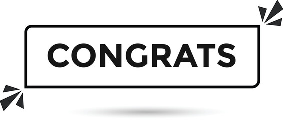 congrats button web banner templates. Vector Illustration 
