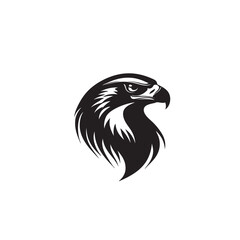 Eagle vector isolated on white background, eagle icon illustration isolated vector sign symbol Hunting style eagle background. Concept on white background