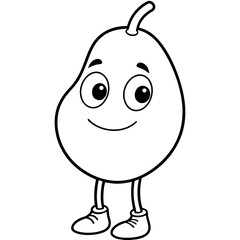 Obraz premium funny cartoon pear